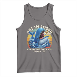 Get In Loser We're Doing God's Will Tank Top Funny Christian Bible TS11 Deep Heather Print Your Wear