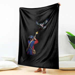 Funny Minutemen Shooting Blue and Green Hawk Football Rivalry Throw Blanket TS11 Print Your Wear