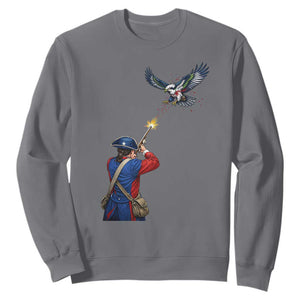 Funny Minutemen Shooting Blue and Green Hawk Football Rivalry Sweatshirt TS11 Charcoal Print Your Wear