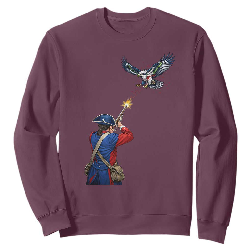 Funny Minutemen Shooting Blue and Green Hawk Football Rivalry Sweatshirt TS11 Maroon Print Your Wear
