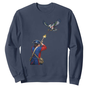 Funny Minutemen Shooting Blue and Green Hawk Football Rivalry Sweatshirt TS11 Navy Print Your Wear