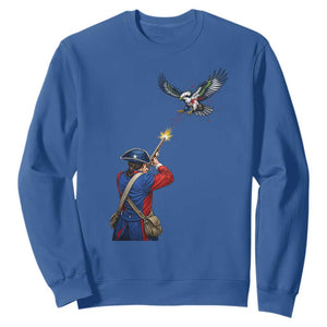 Funny Minutemen Shooting Blue and Green Hawk Football Rivalry Sweatshirt TS11 Royal Blue Print Your Wear