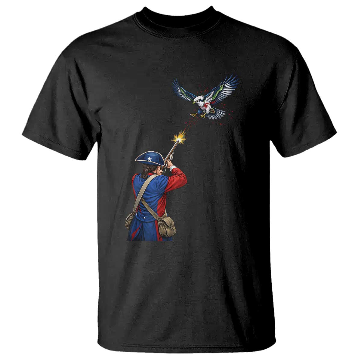 Funny Minutemen Shooting Blue and Green Hawk Football Rivalry T Shirt TS11 Black Print Your Wear