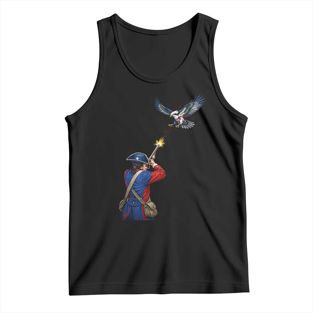 Funny Minutemen Shooting Blue and Green Hawk Football Rivalry Tank Top TS11 Black Print Your Wear