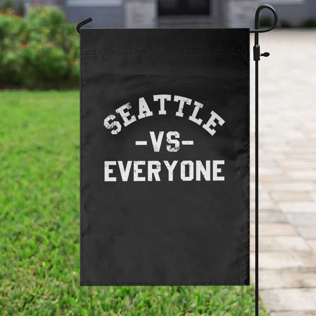 Seattle Vs Everyone Garden Flag Vintage Distressed Jersey Football Game Day TS11 Print Your Wear