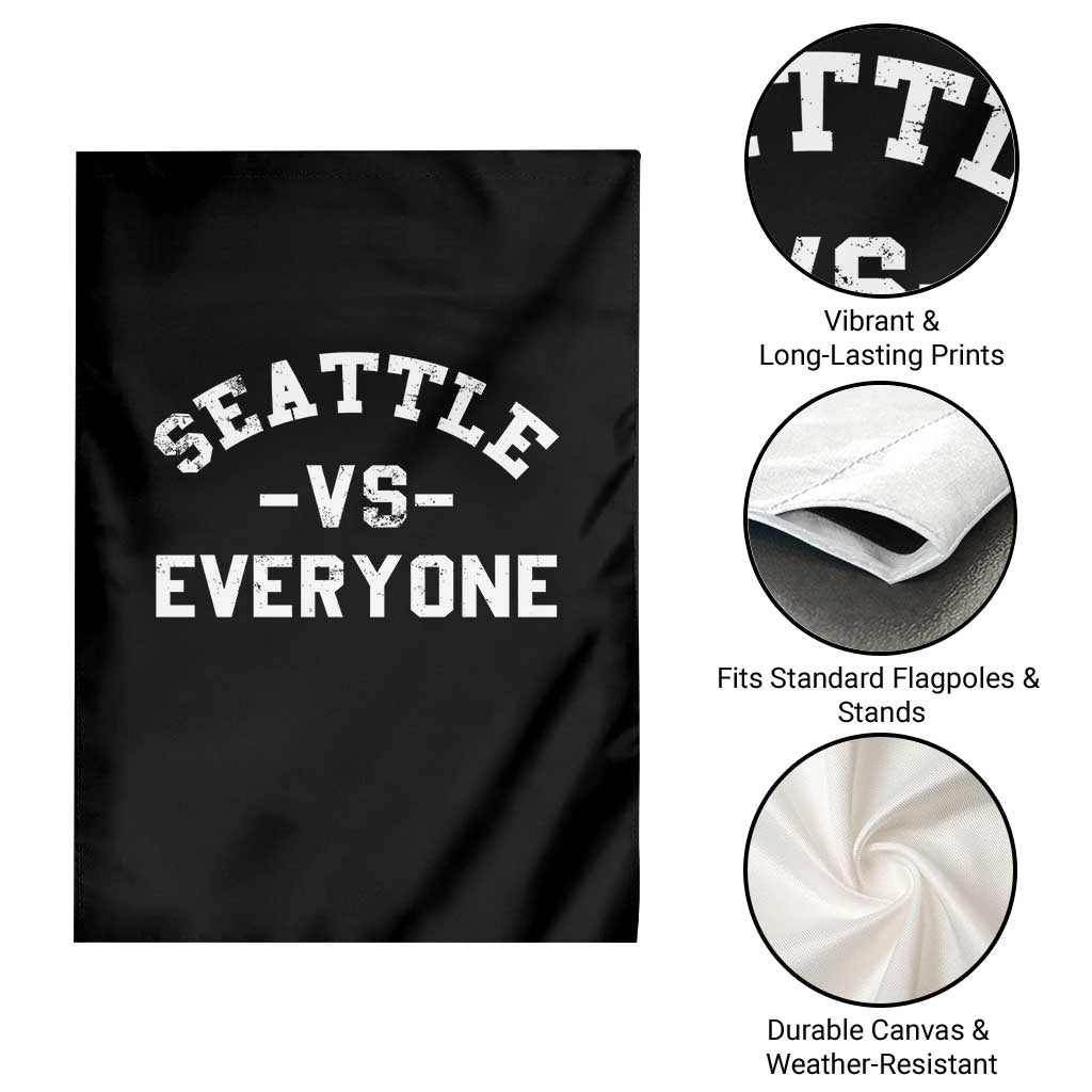 Seattle Vs Everyone Garden Flag Vintage Distressed Jersey Football Game Day TS11 Print Your Wear