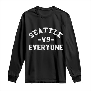 Seattle Vs Everyone Long Sleeve Shirt Vintage Distressed Jersey Football Game Day TS11 Black Print Your Wear