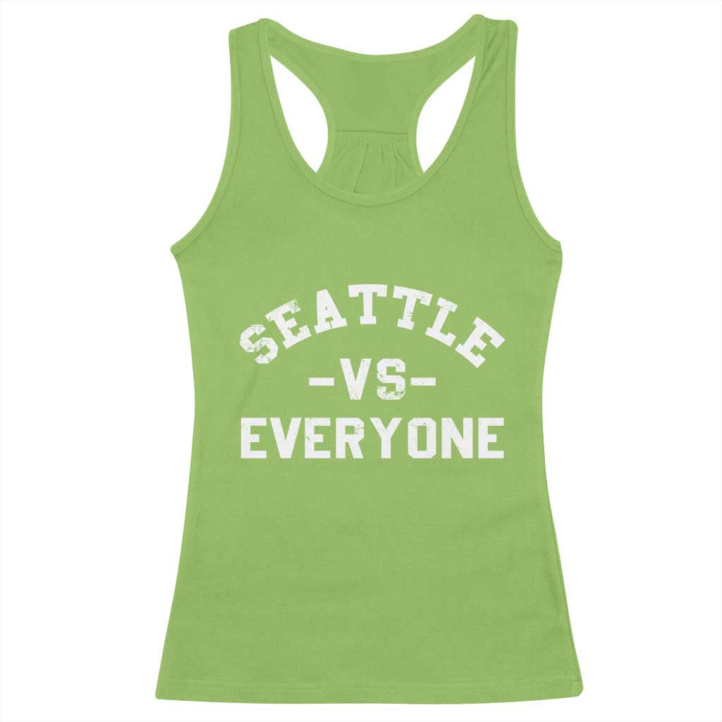 Seattle Vs Everyone Racerback Tank Top Vintage Distressed Jersey Football Game Day TS11 Lime Print Your Wear