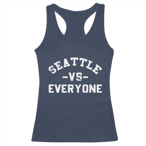 Seattle Vs Everyone Racerback Tank Top Vintage Distressed Jersey Football Game Day TS11 Navy Print Your Wear