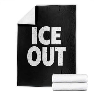 Ice Out Throw Blanket Abolish Ice Protest Statement TS11 Black Print Your Wear