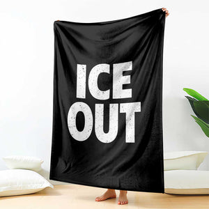 Ice Out Throw Blanket Abolish Ice Protest Statement TS11 Print Your Wear