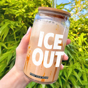 Ice Out Glass Can Abolish Ice Protest Statement TS11 Black Print Your Wear