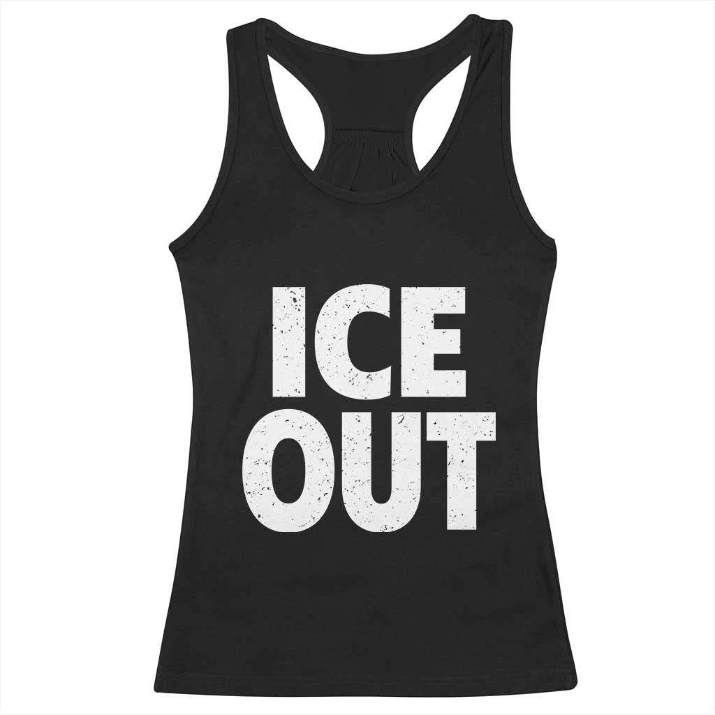 Ice Out Racerback Tank Top Abolish Ice Protest Statement TS11 Black Print Your Wear