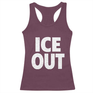 Ice Out Racerback Tank Top Abolish Ice Protest Statement TS11 Maroon Print Your Wear
