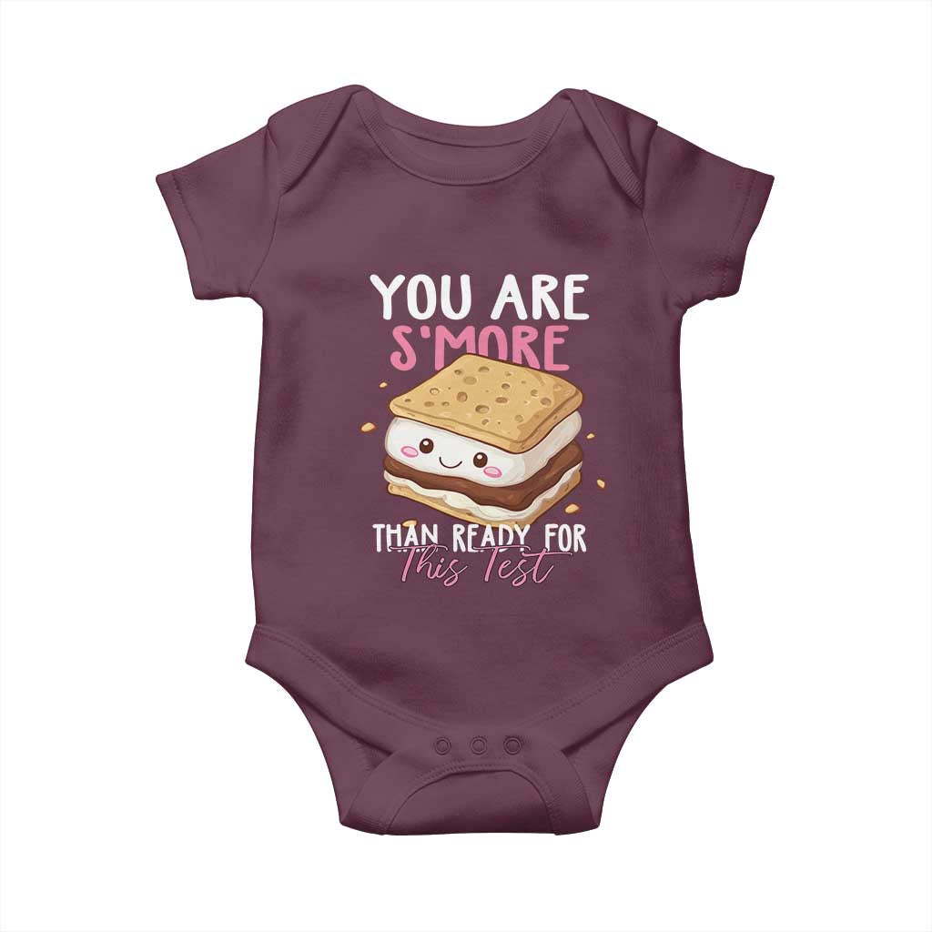 Funny You Are S'more Than Ready For This Test Baby Onesie Test Day Teacher TS11 Maroon Print Your Wear