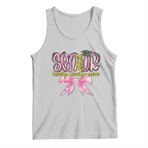 Funny Senior EST 2027 Graduation Tank Top Twenty Twenty Seven Pink Bow TS11 Ash Print Your Wear