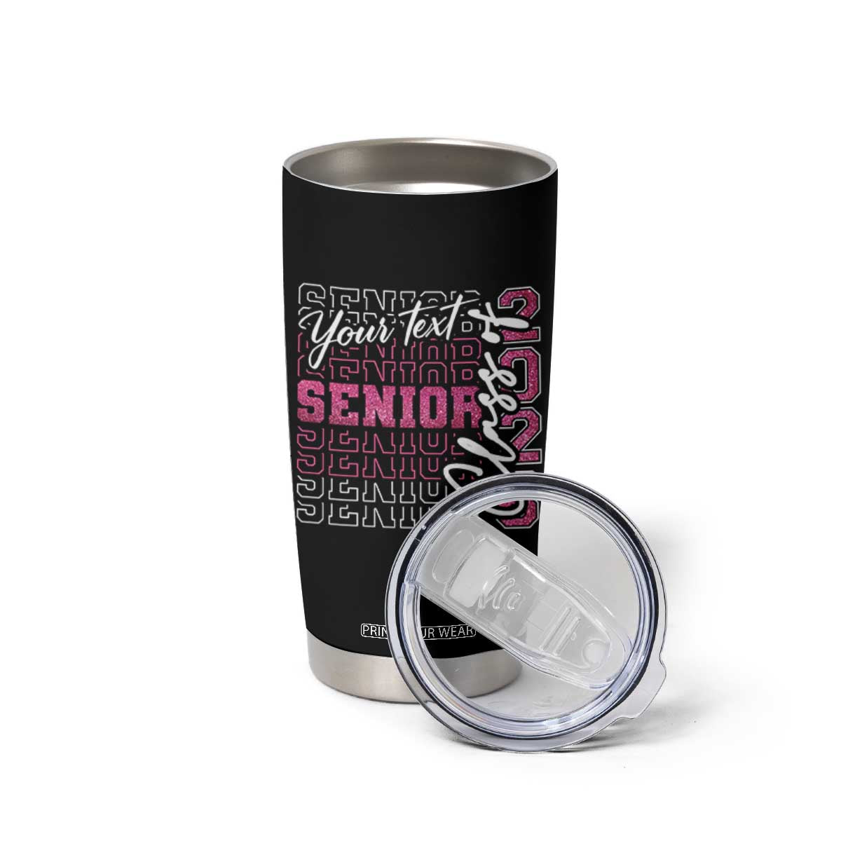 Personalized Senior 2026 Tumbler Cup Custom Text Class Of 2026 Graduation Glitter Print TS11 Print Your Wear