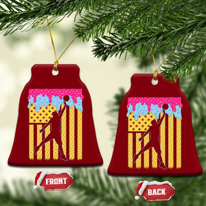 Basketball Ice Cream Drip American Flag Youth Players Ceramic Ornament TS11 Print Your Wear