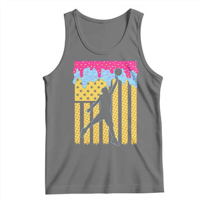 Basketball Ice Cream Drip American Flag Youth Players Tank Top TS11 Black Heather Print Your Wear