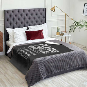 Place I Wont Be Going Today Throw Blanket Funny Work Humor Sarcastic Quote TS11 Print Your Wear