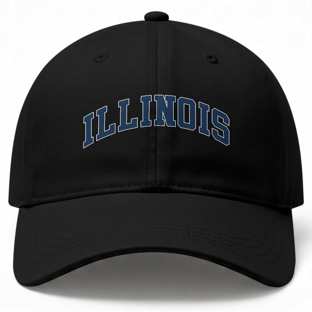 Illinois Sports Fan Vintage Bold Throwback IL State Baseball Cap TS11 Print Your Wear