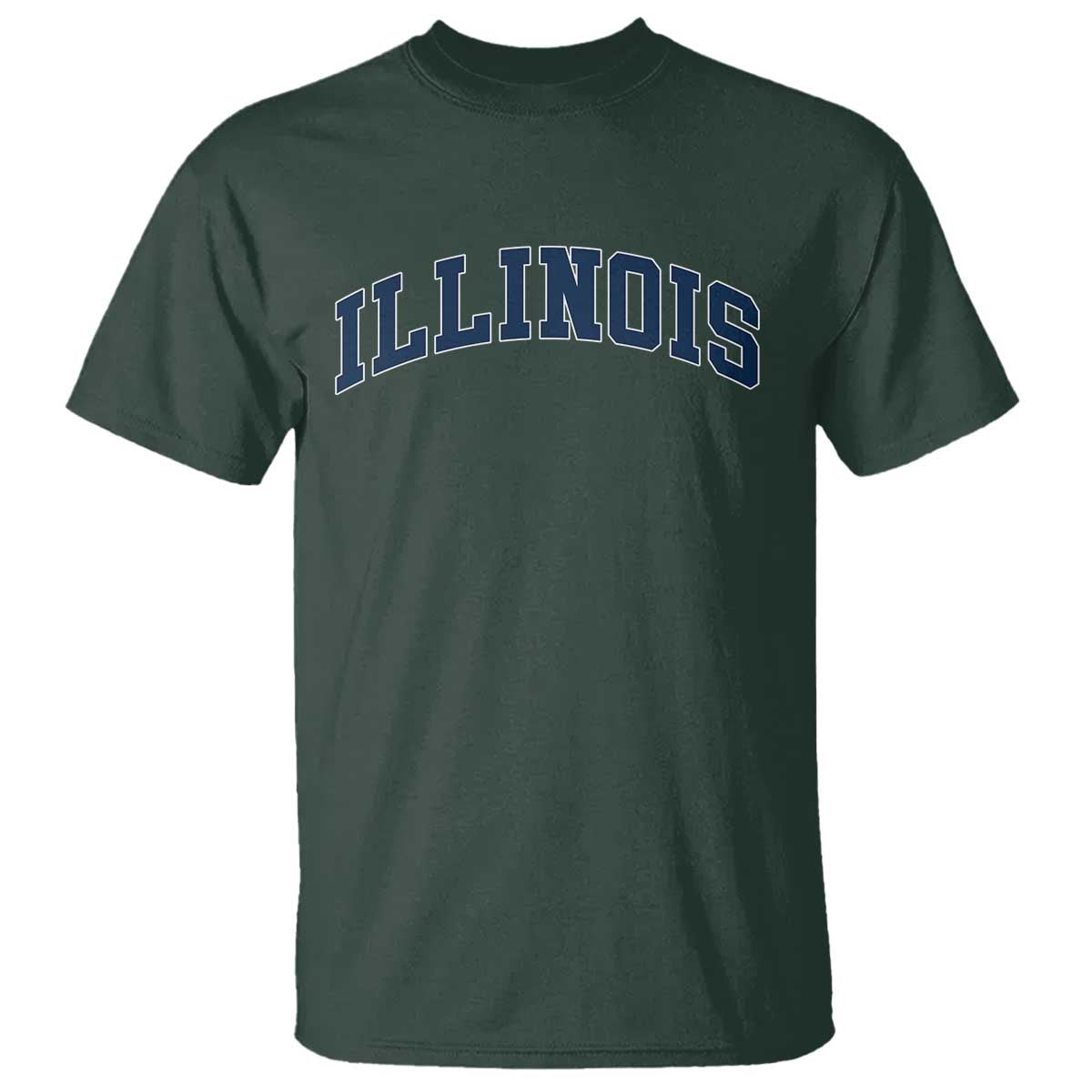 Illinois Sports Fan Vintage Bold Throwback IL State T Shirt TS11 Dark Forest Green Print Your Wear