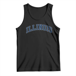 Illinois Sports Fan Vintage Bold Throwback IL State Tank Top TS11 Black Print Your Wear