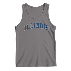 Illinois Sports Fan Vintage Bold Throwback IL State Tank Top TS11 Deep Heather Print Your Wear