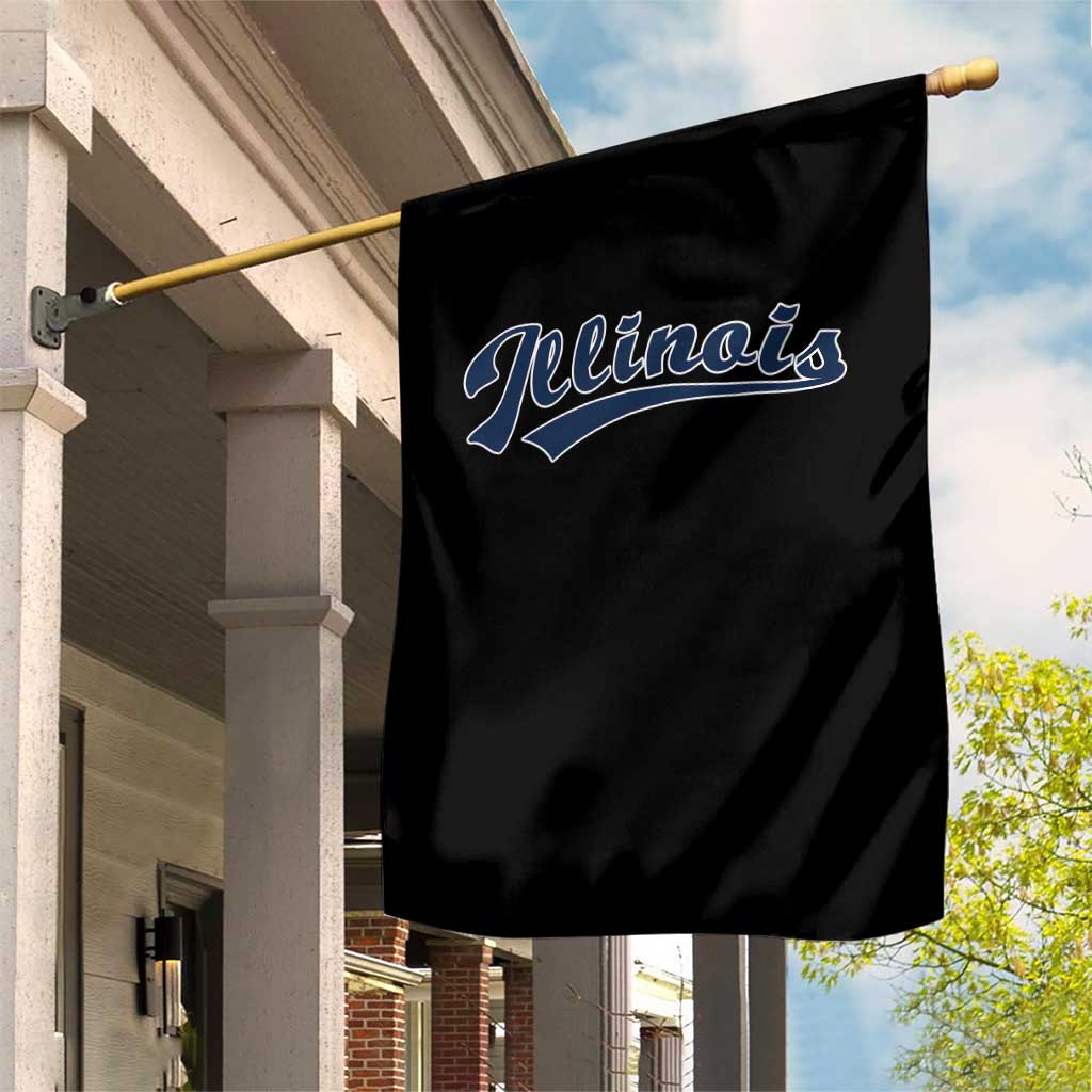 Illinois Varsity Script Classic Sports Jersey Style Garden Flag TS11 Print Your Wear