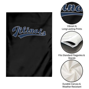 Illinois Varsity Script Classic Sports Jersey Style Garden Flag TS11 Print Your Wear