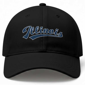 Illinois Varsity Script Classic Sports Jersey Style Baseball Cap TS11 Print Your Wear