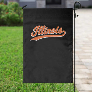 Illinois Vintage Varsity Script Classic Sports Jersey Style Garden Flag