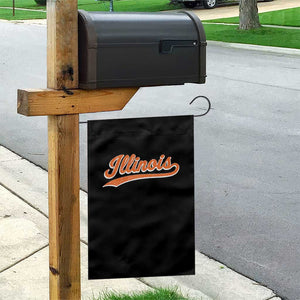 Illinois Vintage Varsity Script Classic Sports Jersey Style Garden Flag