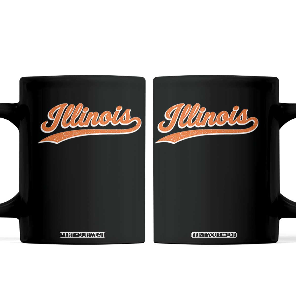 Illinois Vintage Varsity Script Classic Sports Jersey Style Coffee Mug