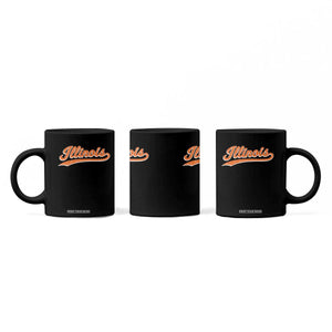 Illinois Vintage Varsity Script Classic Sports Jersey Style Coffee Mug