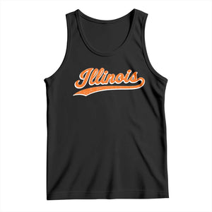 Illinois Vintage Varsity Script Classic Sports Jersey Style Tank Top