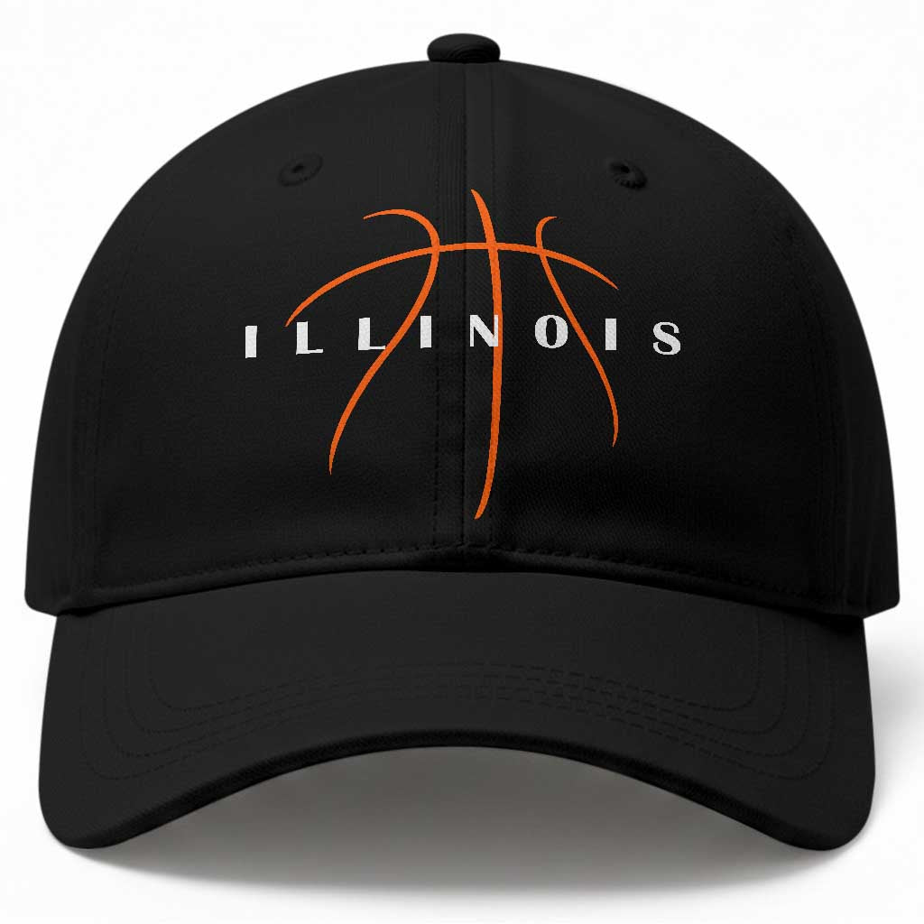 Illinois Fan Basketball Grooves Graphic IL State Baseball Cap TS11 Print Your Wear