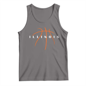 Illinois Fan Basketball Grooves Graphic IL State Tank Top TS11 Deep Heather Print Your Wear