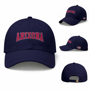 Arizona Sports Fan Vintage Bold Throwback AZ State Baseball Cap TS11 Baseball Cap Universal Fit Dark Blue Print Your Wear