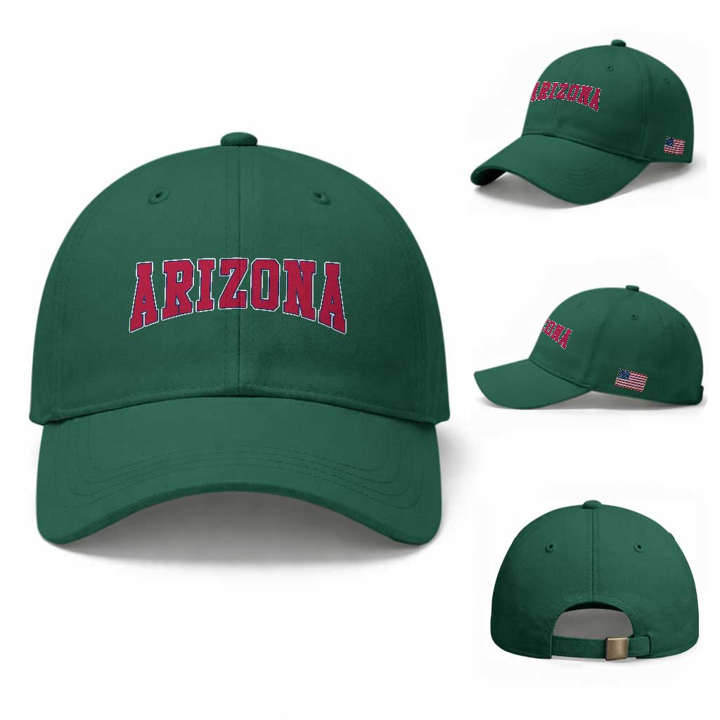 Arizona Sports Fan Vintage Bold Throwback AZ State Baseball Cap TS11 Baseball Cap Universal Fit Irish Green Print Your Wear
