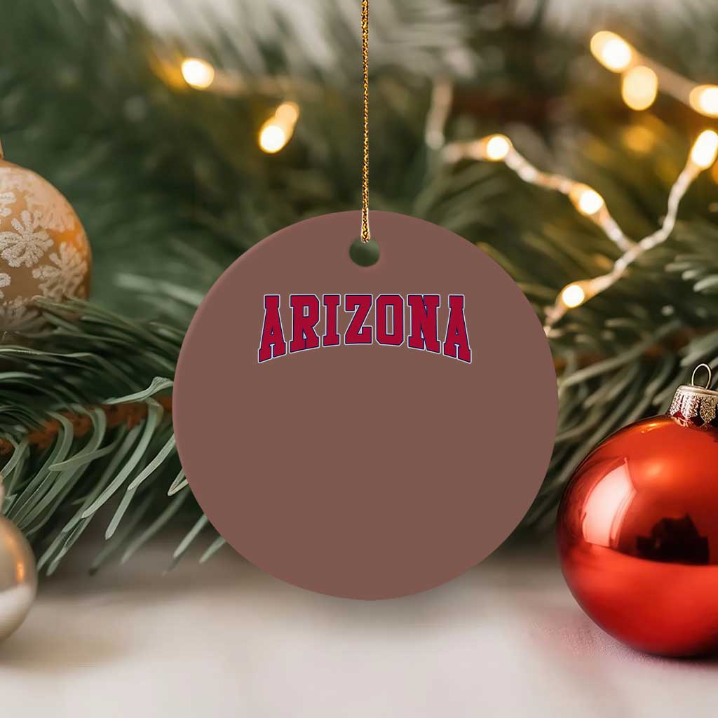Arizona Sports Fan Vintage Bold Throwback AZ State Ceramic Ornament TS11 1pc Mocha Print Your Wear