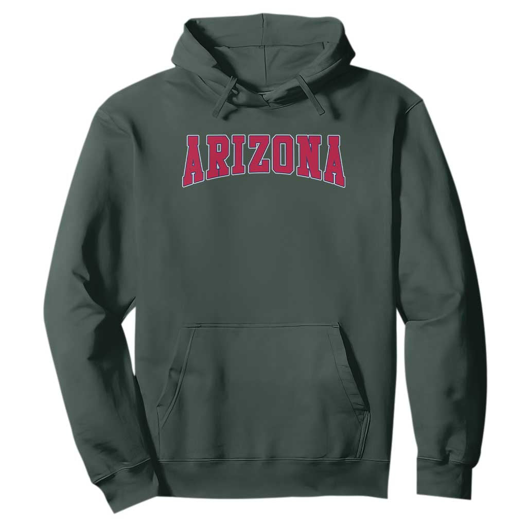 Arizona Sports Fan Vintage Bold Throwback AZ State Hoodie TS11 Dark Forest Green Print Your Wear