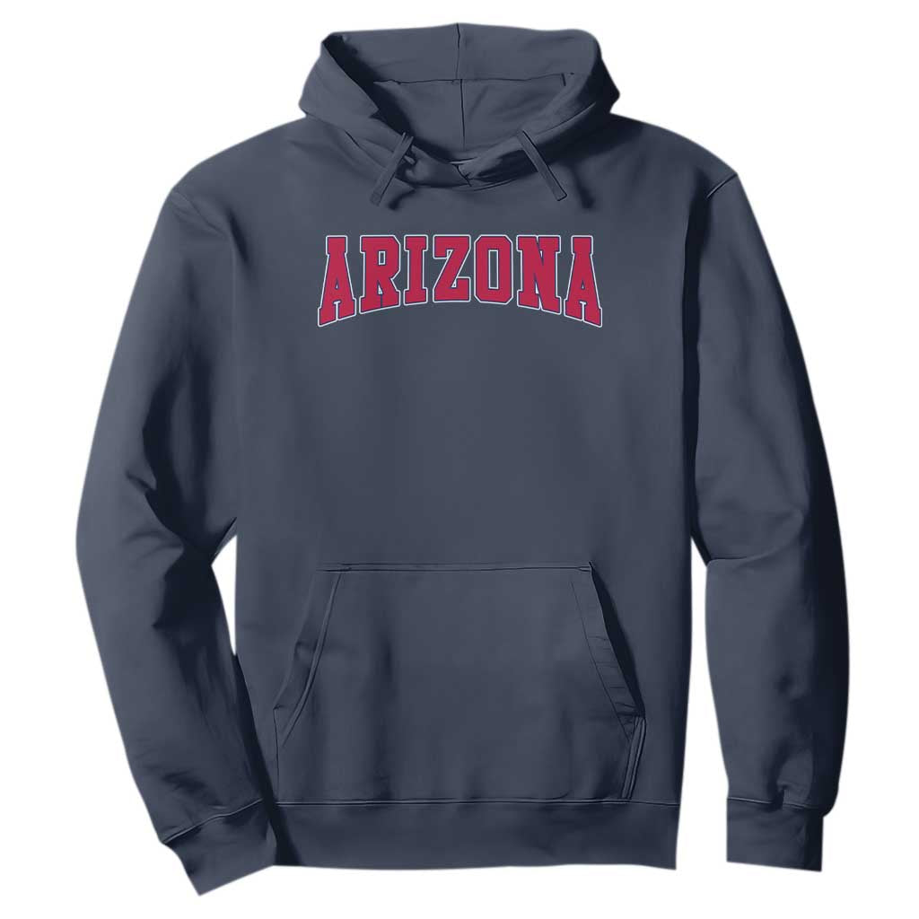 Arizona Sports Fan Vintage Bold Throwback AZ State Hoodie TS11 Navy Print Your Wear