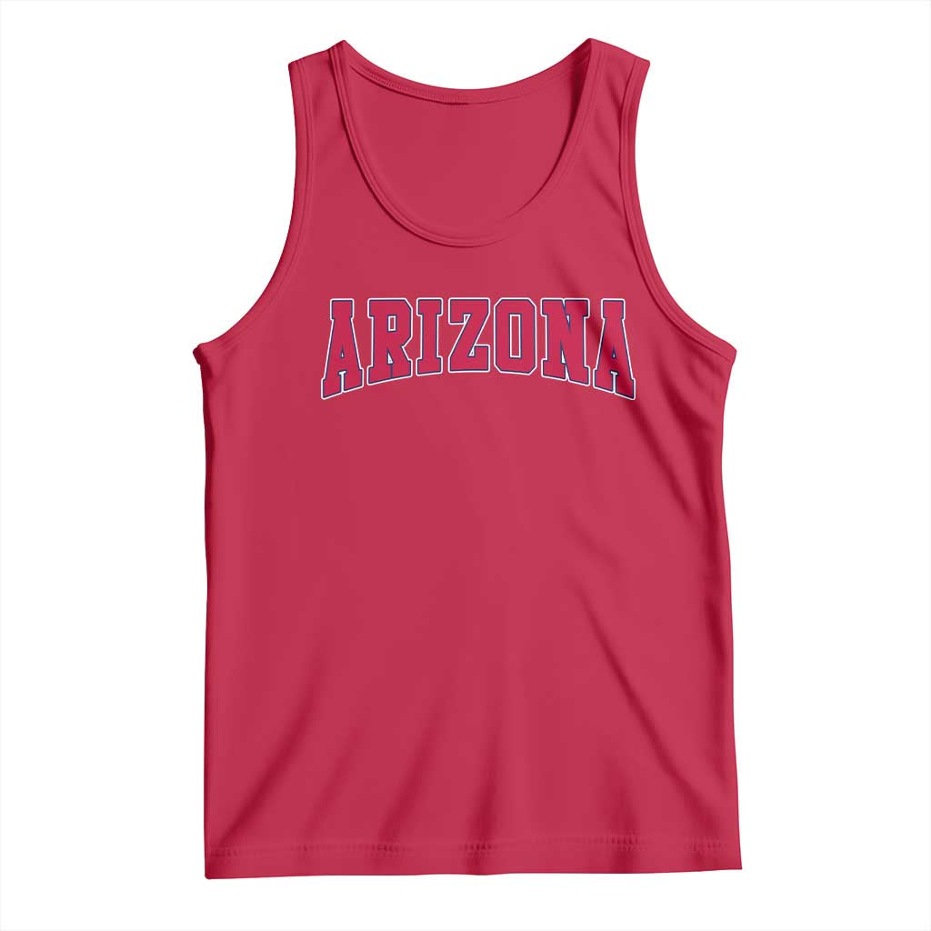 Arizona Sports Fan Vintage Bold Throwback AZ State Tank Top TS11 Red Print Your Wear