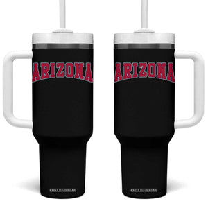 Arizona Sports Fan Vintage Bold Throwback AZ State Tumbler With Handle TS11 One Size: 40 oz Black Print Your Wear