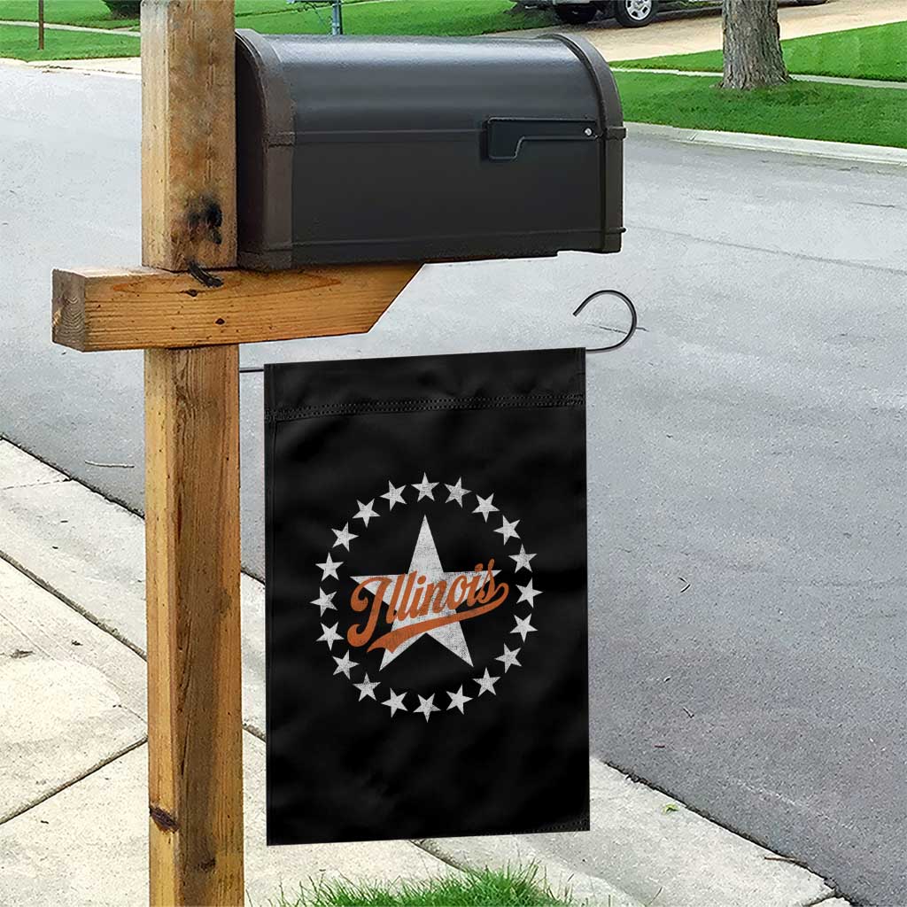 Illinois Varsity Script Sport 21 Stars Jersey Style Garden Flag