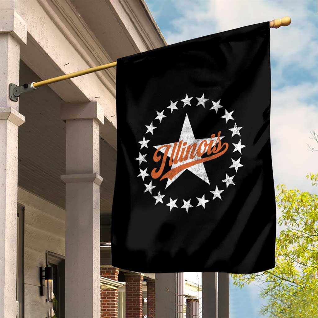 Illinois Varsity Script Sport 21 Stars Jersey Style Garden Flag