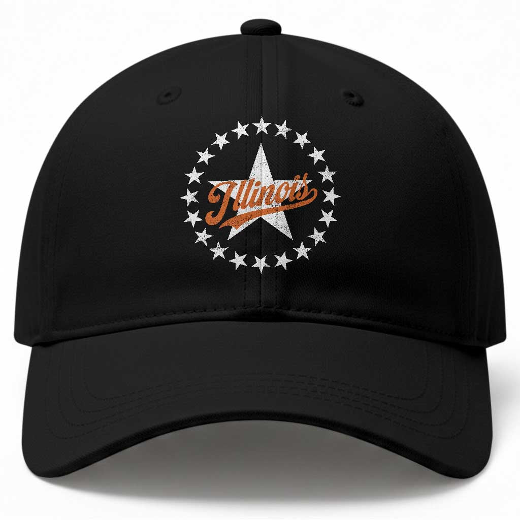 Illinois Varsity Script Sport 21 Stars Jersey Style Baseball Cap
