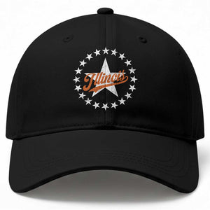 Illinois Varsity Script Sport 21 Stars Jersey Style Baseball Cap