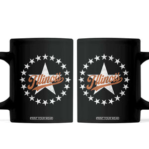 Illinois Varsity Script Sport 21 Stars Jersey Style Coffee Mug